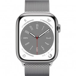 Watch Serie 8 45mm Stainless Steel Silver Gps Cellular